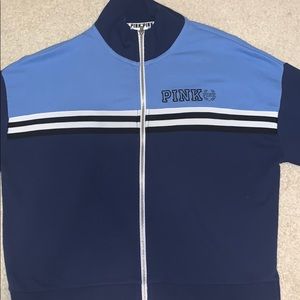 PINK Blue Zip Up Hoodie